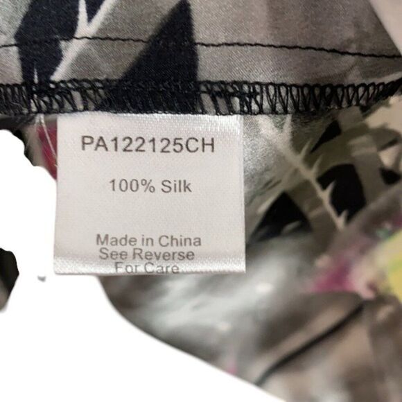 Parker Size M Silk Nassau Combo Abstract Print Tank Top Sleeveless Round Neck‎ - Picture 12 of 13